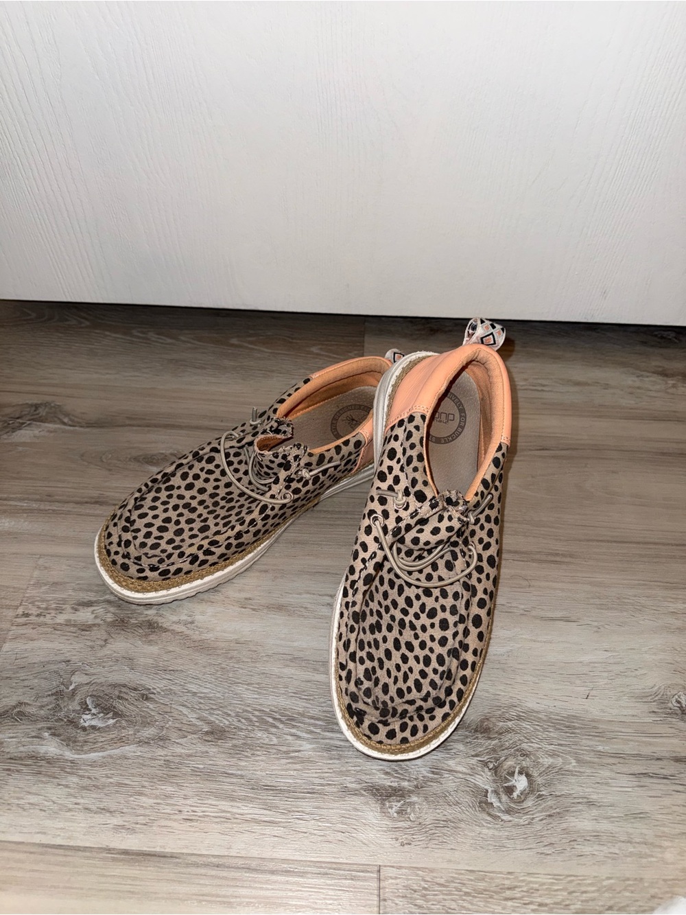 Hey Dude Wendy Cheetah Print Moccasins - Tan and Black